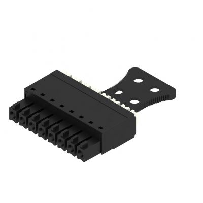 WEIDMULLER BCF 3.81/08/180ZE SN BK BX Wtyk PCB (złącze wiązki), listwa z gniazdami, 3.81 mm, Liczba biegunów: 8, PUSH IN, Złącze sprężynowe 1231720000 /50szt./ (1231720000)